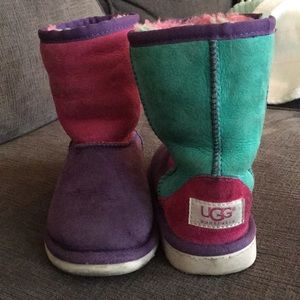 Rainbow toddler girl ugg boots